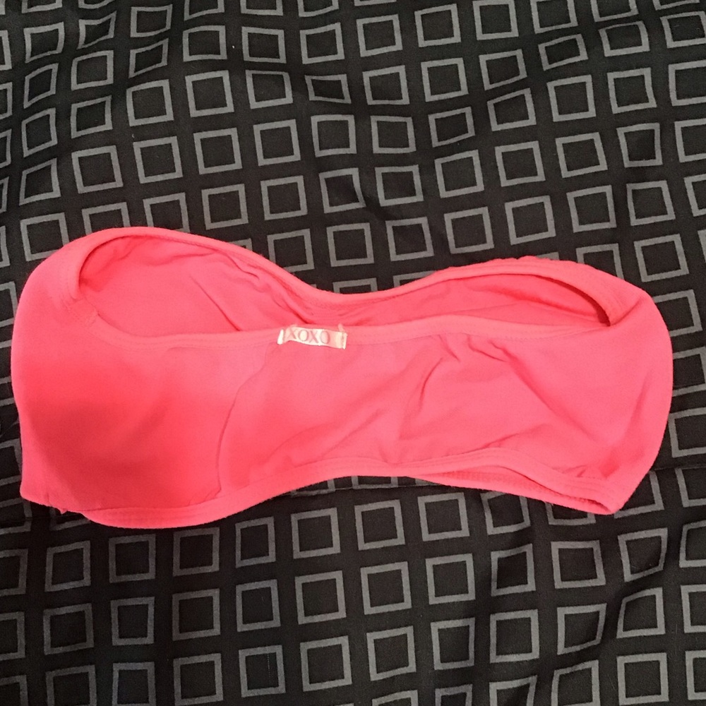 Neon Pink Strapless Bra